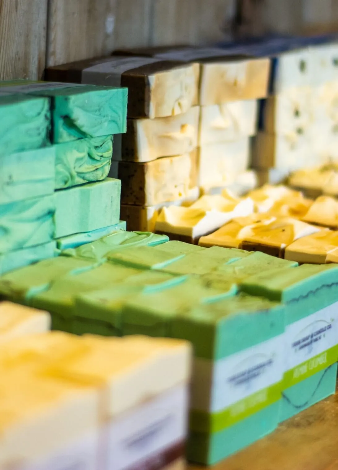 Assorted handmade soaps from Yahk Soap & Candle Co.